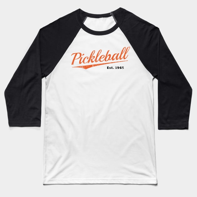 Retro Pickleball Est 1965 Baseball T-Shirt by whyitsme